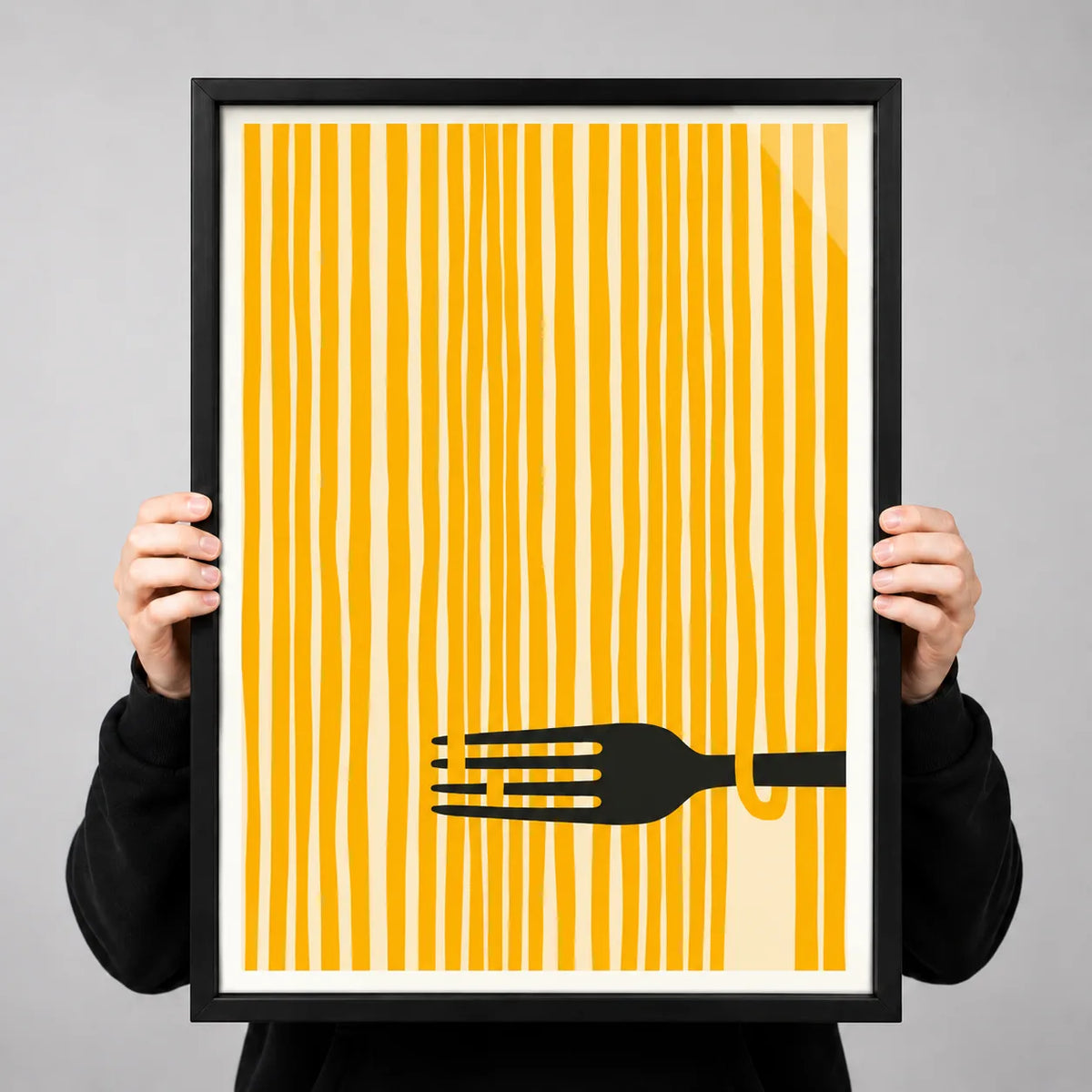 Fork and Noodle Minimal Wall Art 3