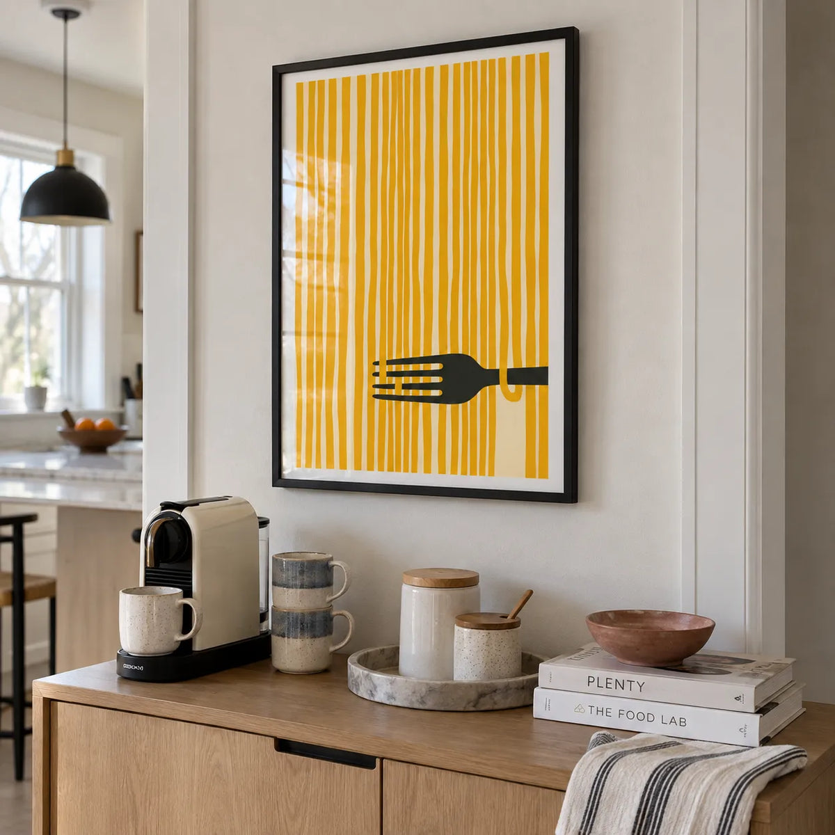 Fork and Noodle Minimal Wall Art 5