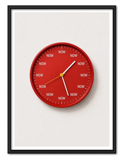 Now Is The Time Clock Wall Art 1