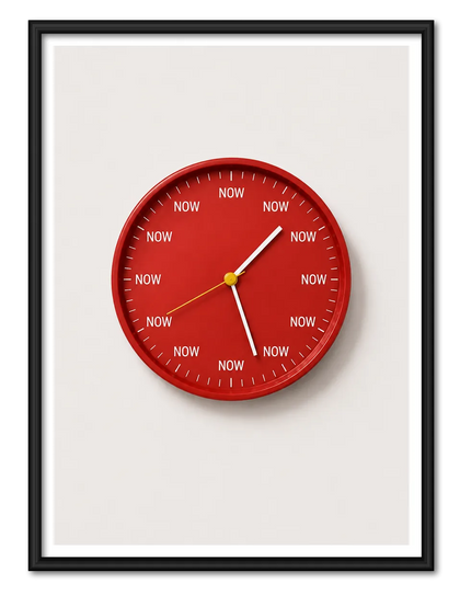 Now Is The Time Clock Wall Art