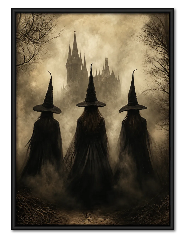 Three Witches Dark Castle Wall Art