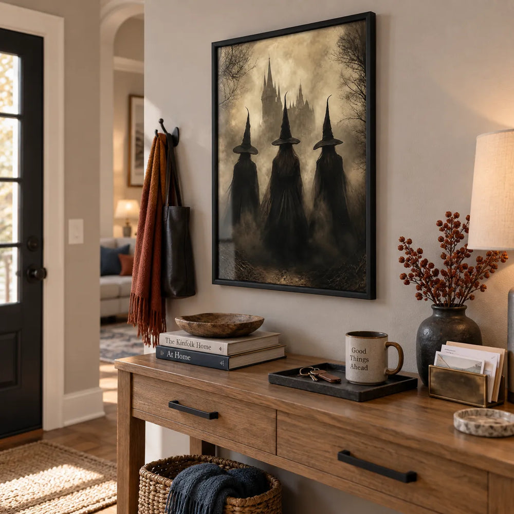 Three Witches Dark Castle Wall Art 2