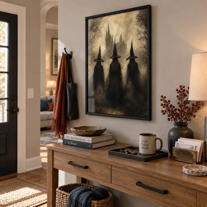 Three Witches Dark Castle Wall Art 2