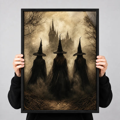 Three Witches Dark Castle Wall Art 3