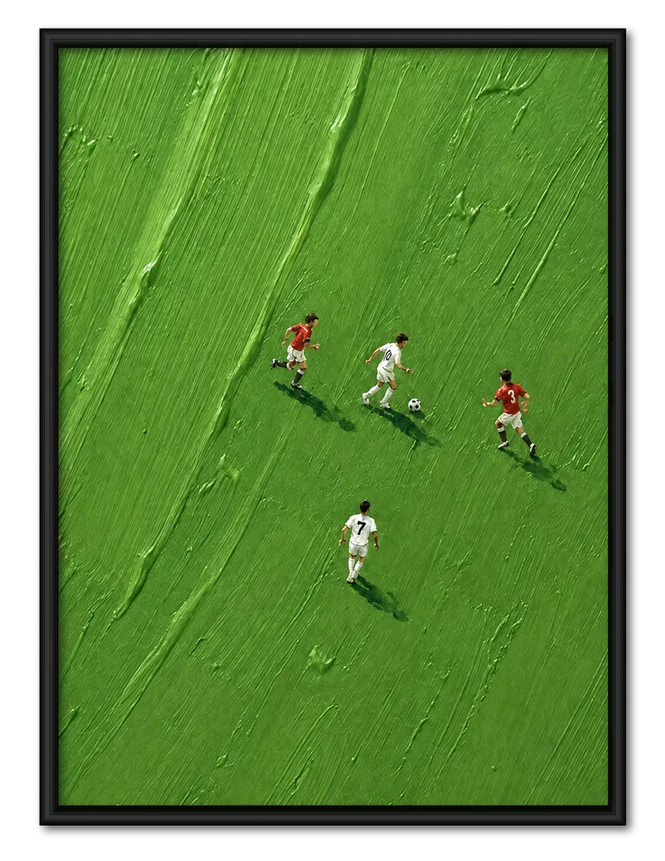 Minimal Soccer Match Green Field Wall Art 1