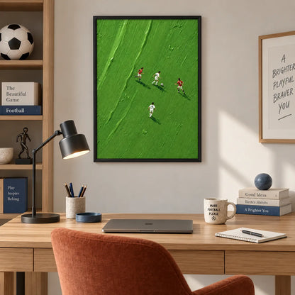 Minimal Soccer Match Green Field Wall Art 6