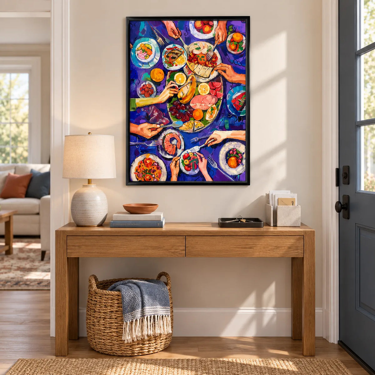 Colorful Dinner Table Feast Wall Art 6