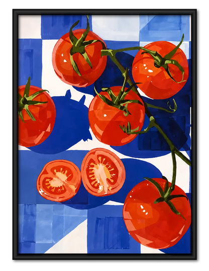 Tomato Vine Checkerboard Wall Art 1