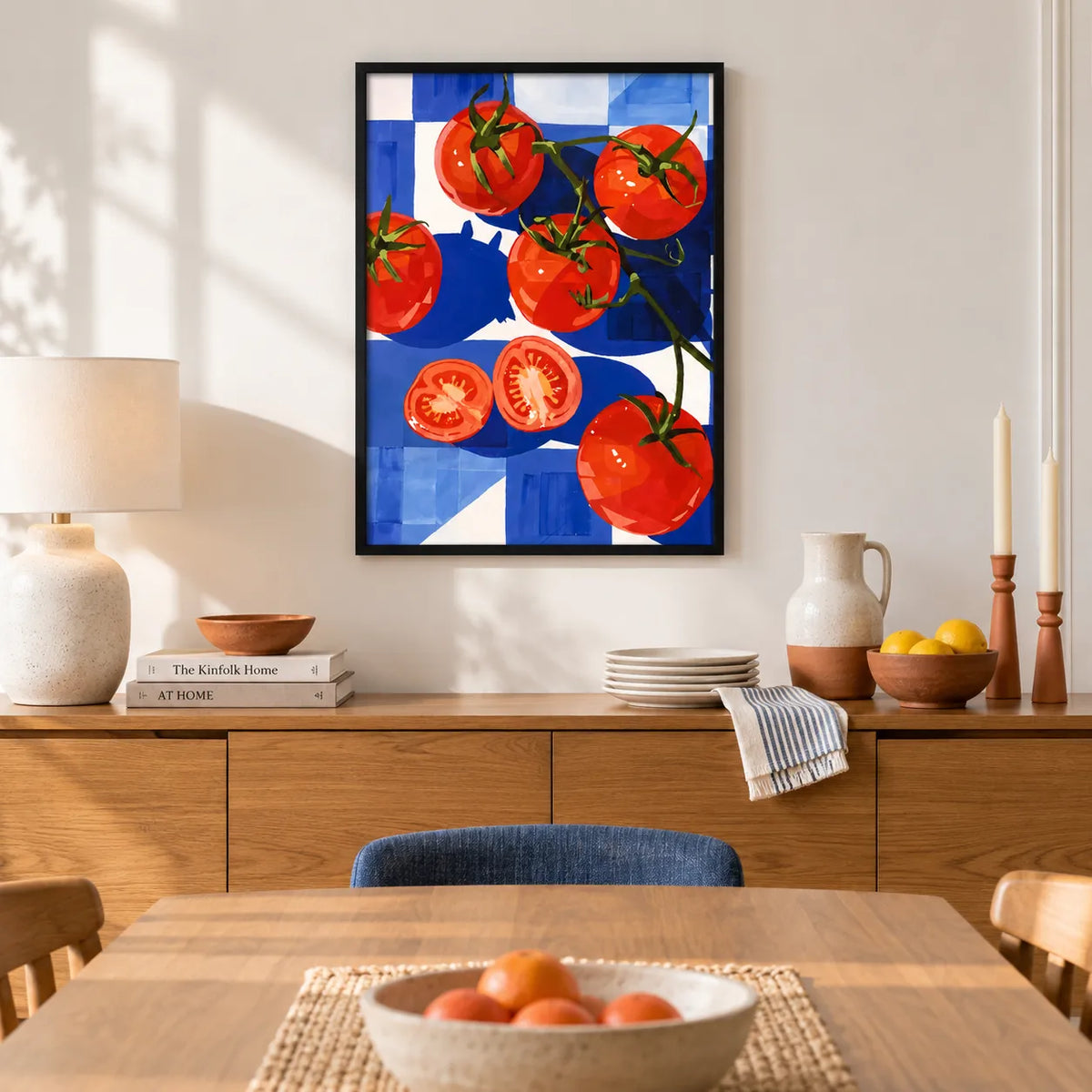 Tomato Vine Checkerboard Wall Art 2