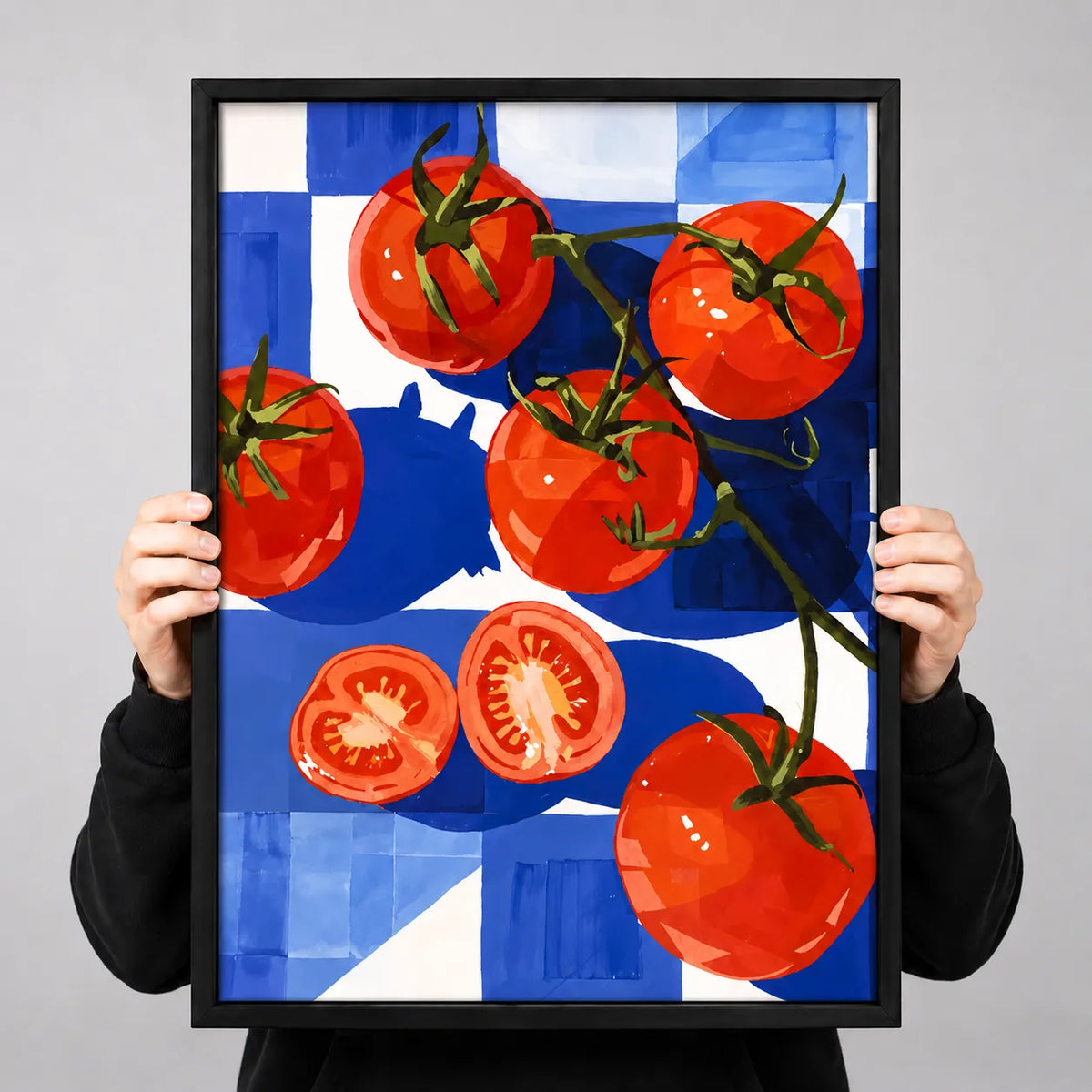 Tomato Vine Checkerboard Wall Art 3