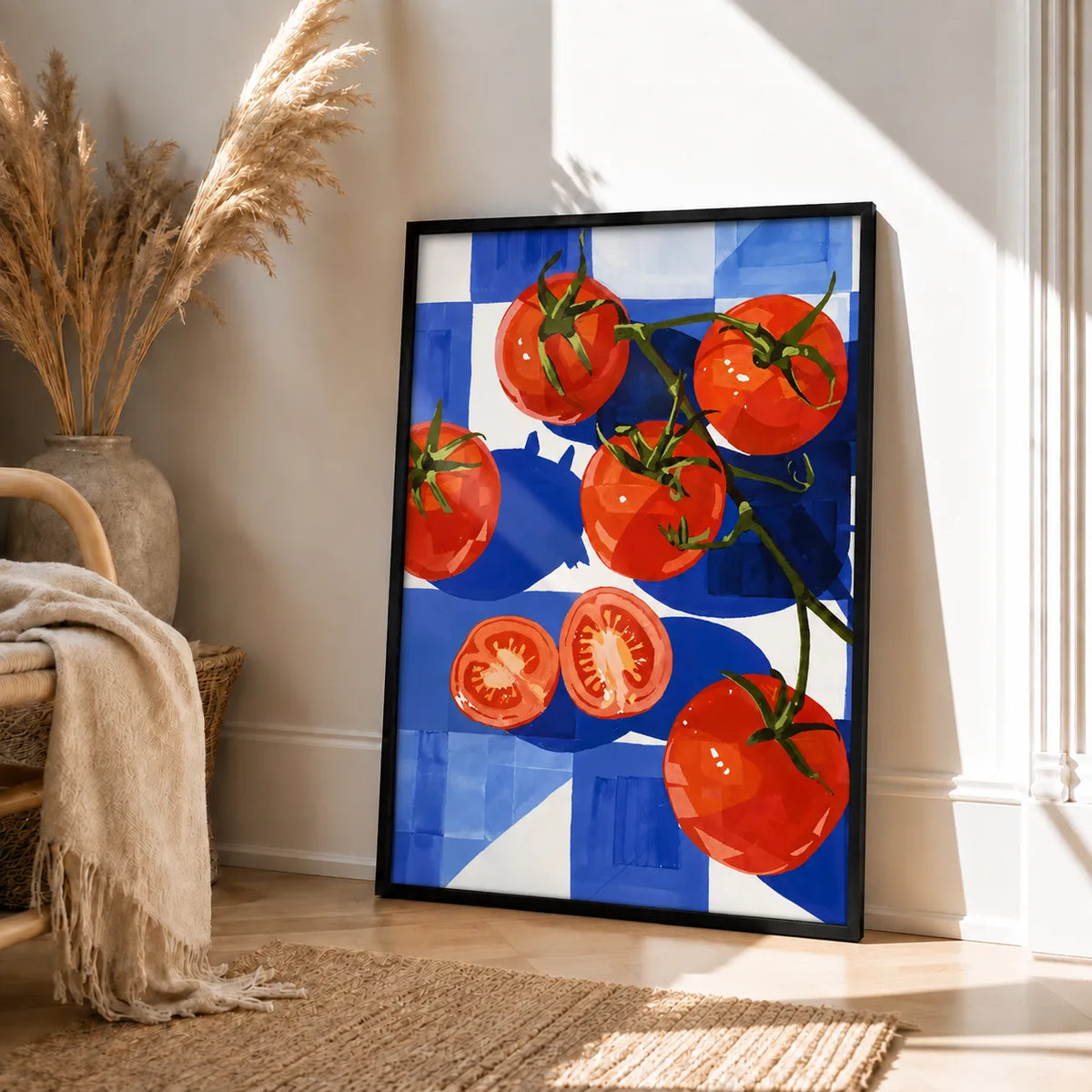 Tomato Vine Checkerboard Wall Art 4