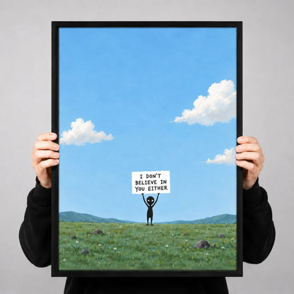I Don’t Believe In You Either Alien Wall Art 3