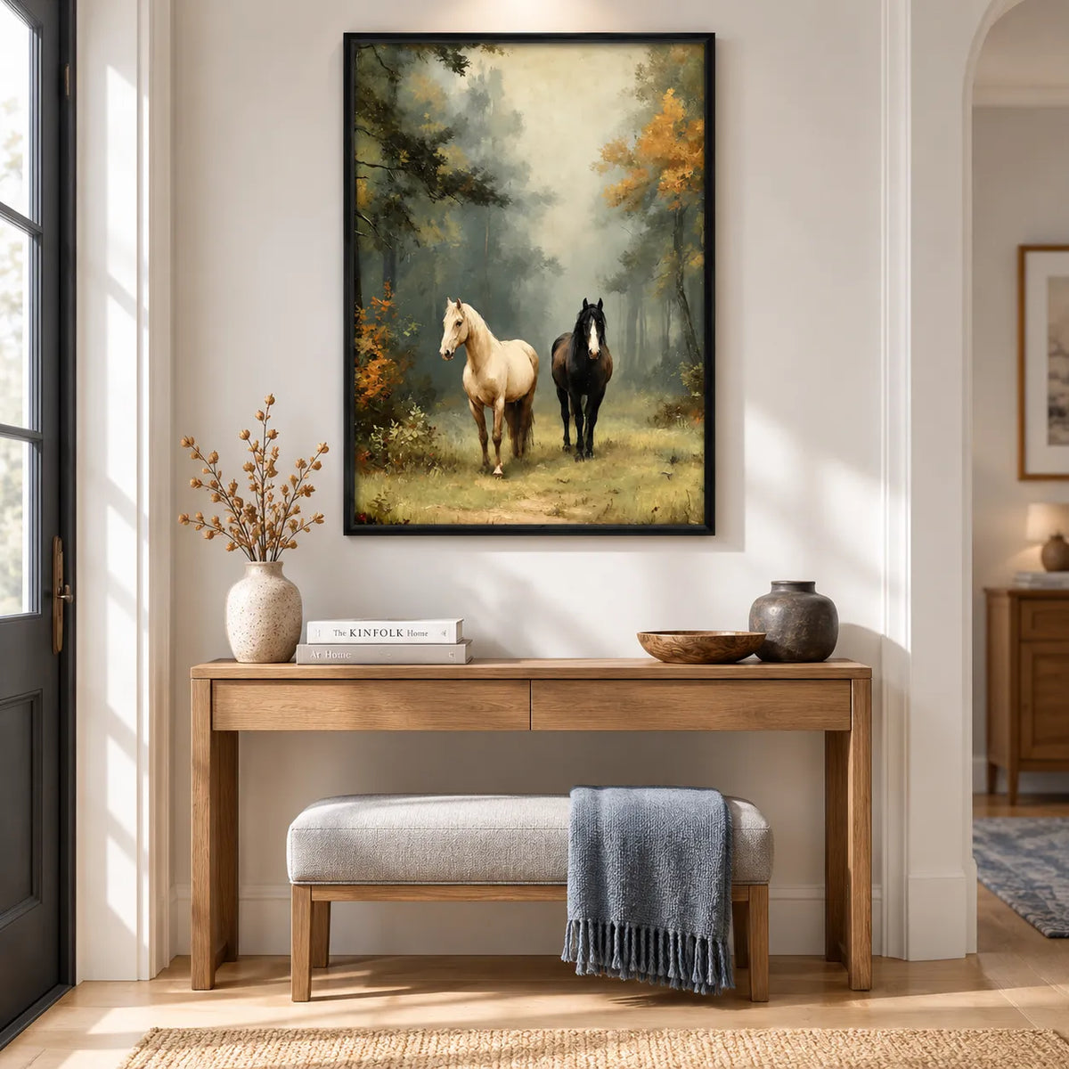 Misty Forest Horses Wall Art 5