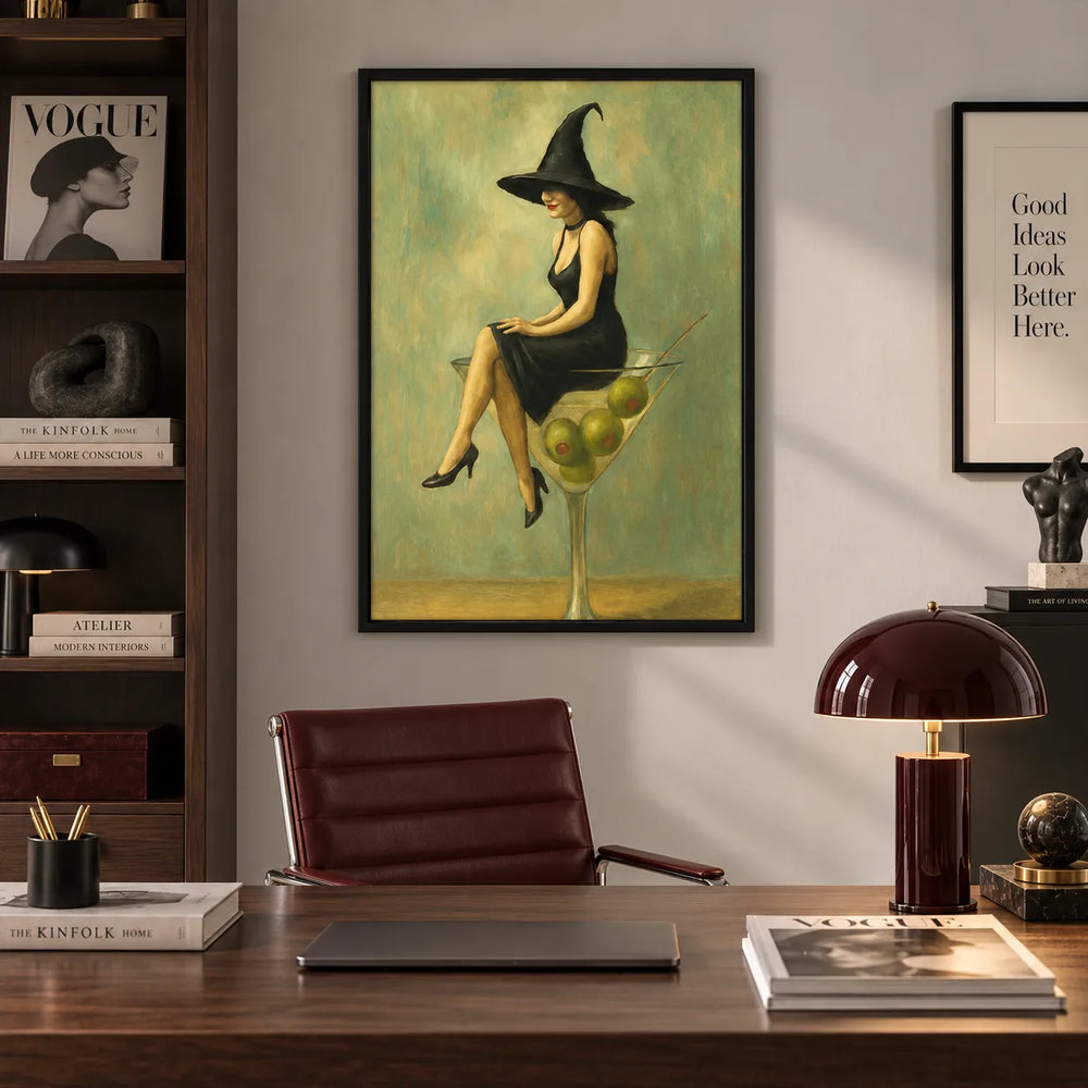 Witch in Martini Glass Wall Art 2