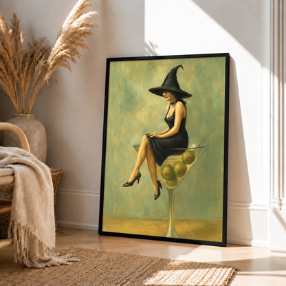 Witch in Martini Glass Wall Art 4