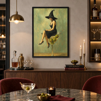 Witch in Martini Glass Wall Art 6