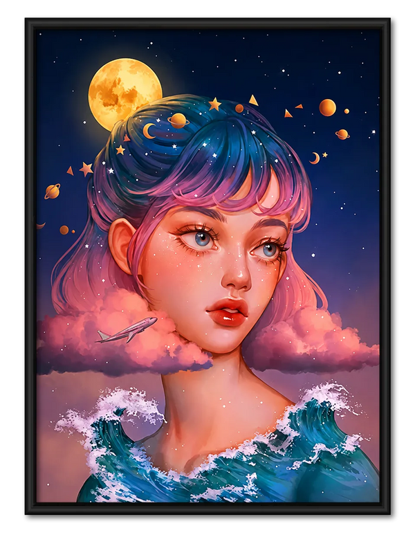 Cosmic Dream Girl Wall Art