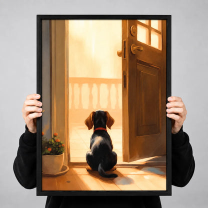 Waiting Dog by Open Door Wall Art 3