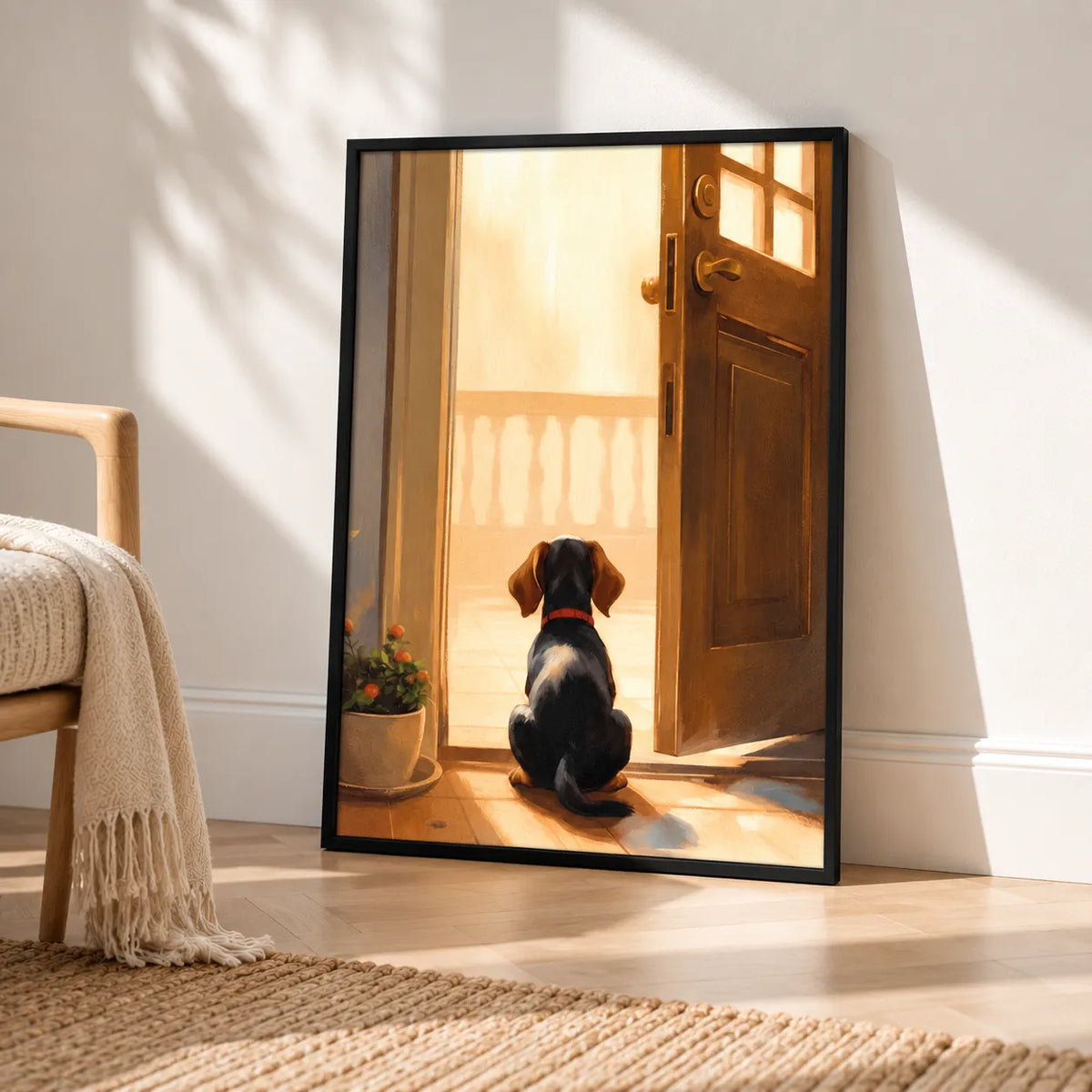 Waiting Dog by Open Door Wall Art 4