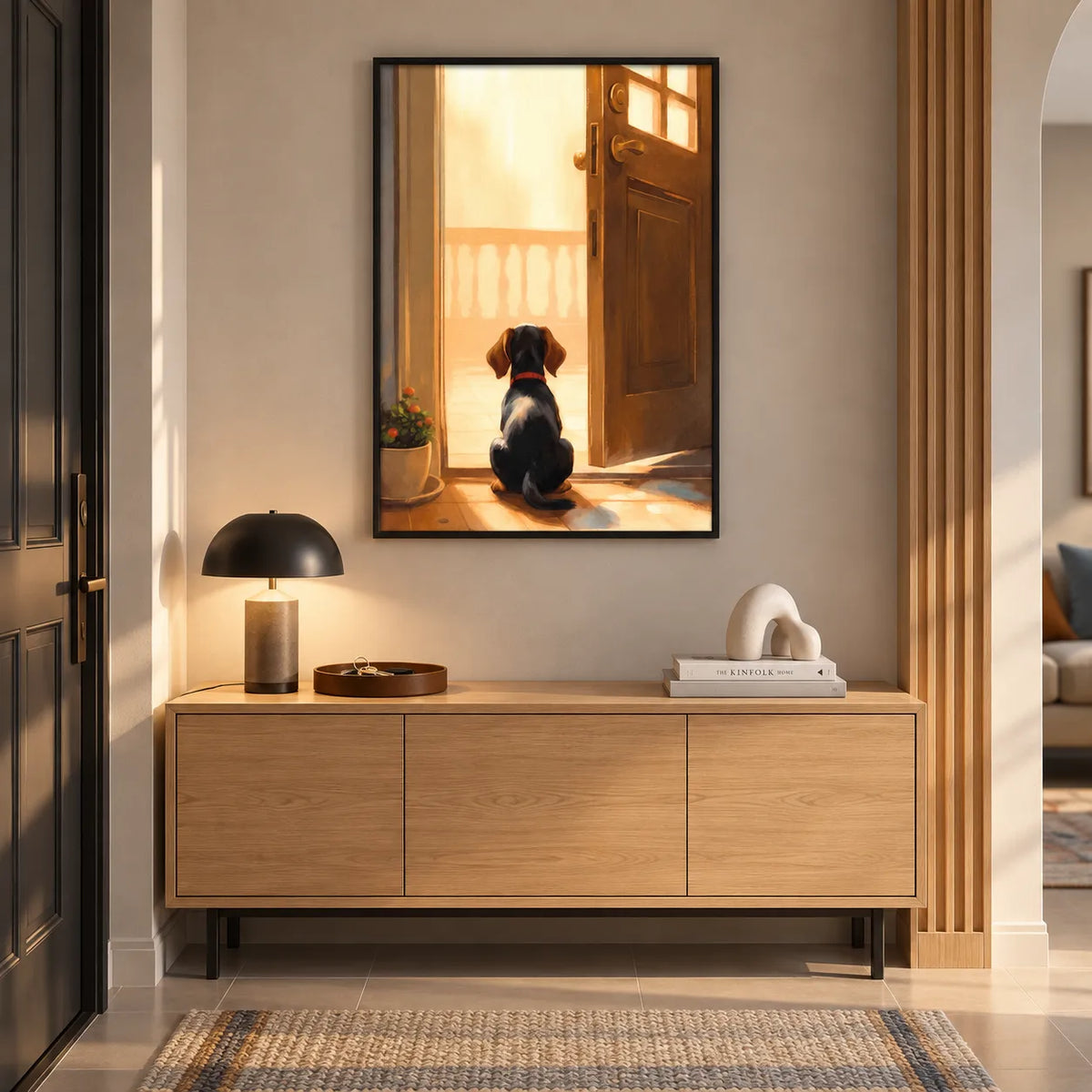 Waiting Dog by Open Door Wall Art 5