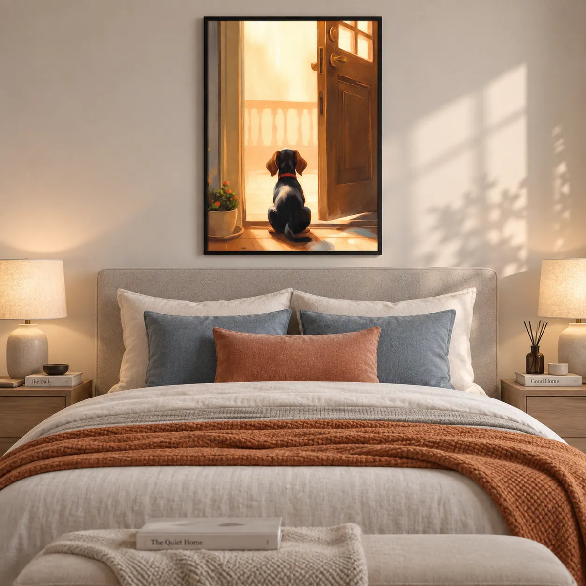 Waiting Dog by Open Door Wall Art 6