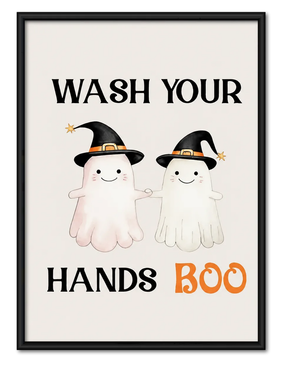 Wash Your Hands Boo Wall Art