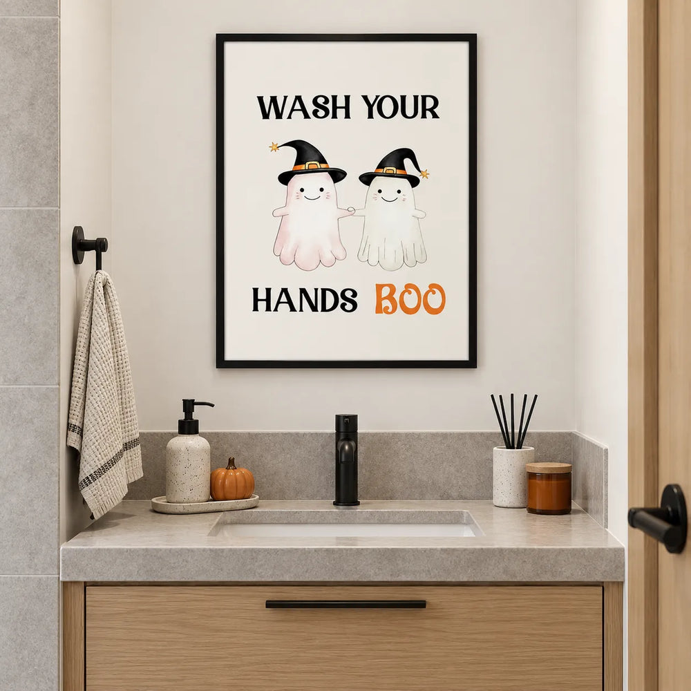 Wash Your Hands Boo Wall Art 2