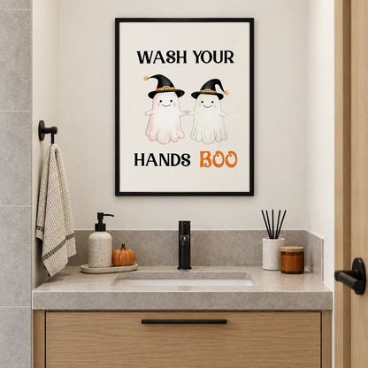 Wash Your Hands Boo Wall Art 2