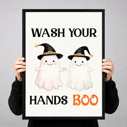 Wash Your Hands Boo Wall Art 3