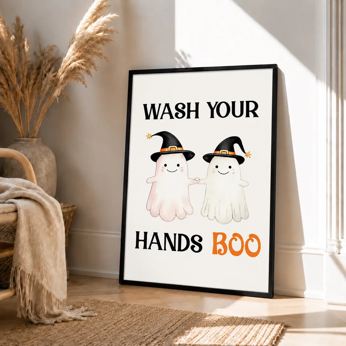 Wash Your Hands Boo Wall Art 4