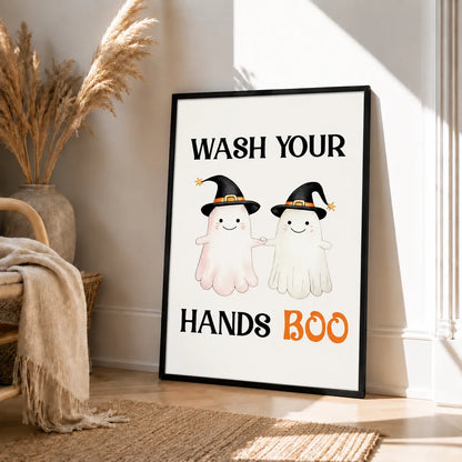 Wash Your Hands Boo Wall Art 4