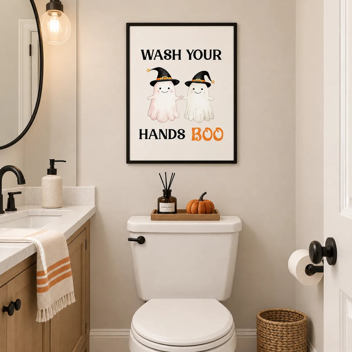 Wash Your Hands Boo Wall Art 5