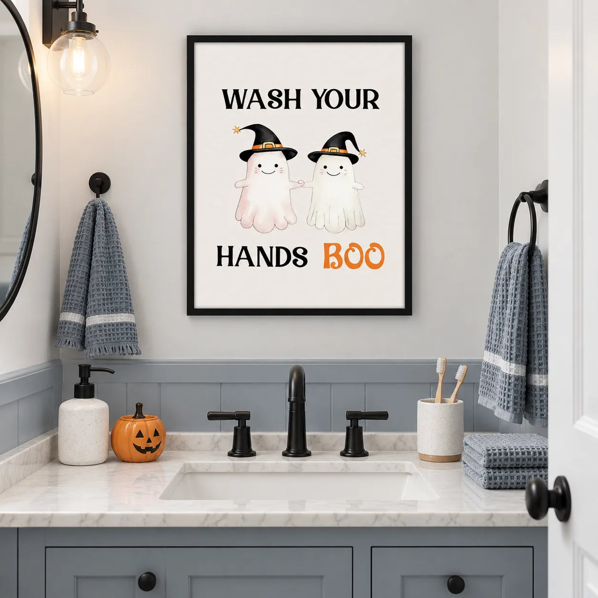 Wash Your Hands Boo Wall Art 6
