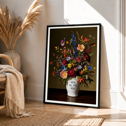 We’re All Mad Here Floral Wall Art 3