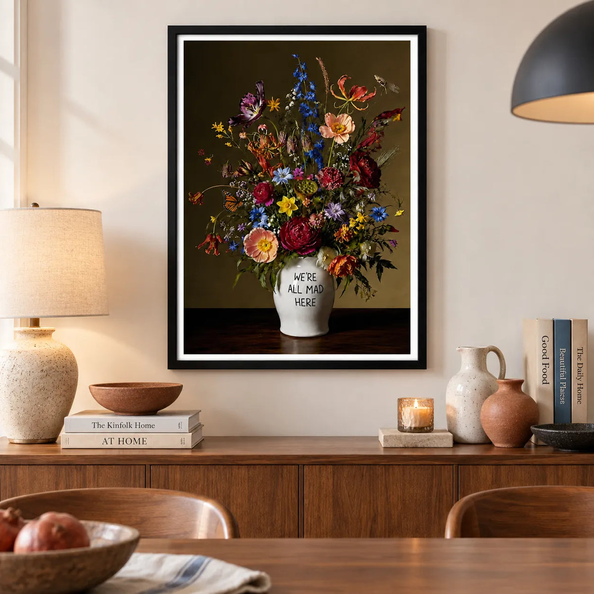 We’re All Mad Here Floral Wall Art 4