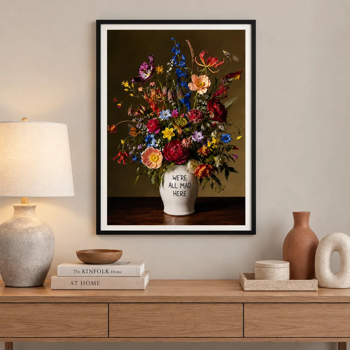 We’re All Mad Here Floral Wall Art 5