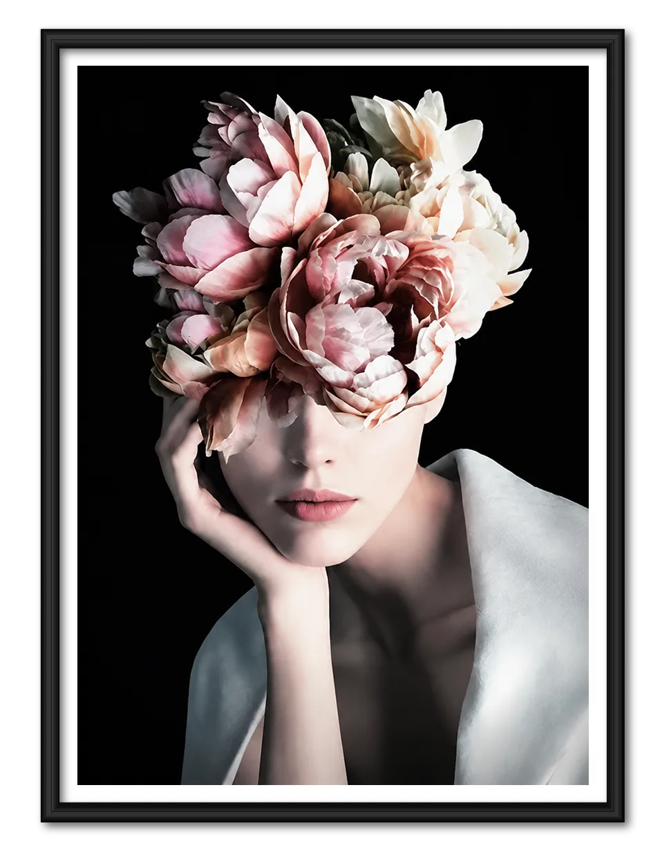 Floral Face Surreal Portrait Wall Art 1