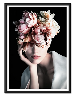 Floral Face Surreal Portrait Wall Art
