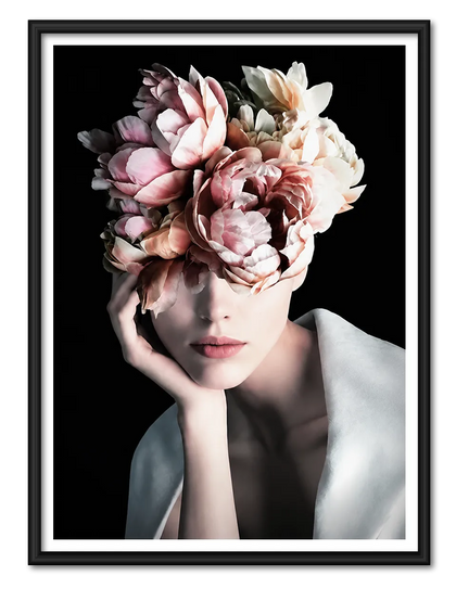 Floral Face Surreal Portrait Wall Art