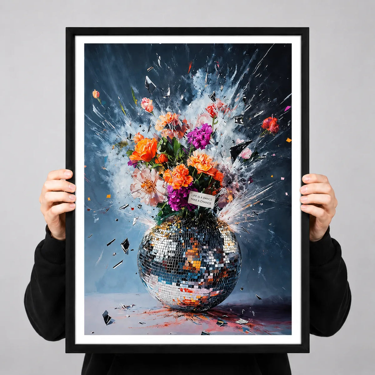 Disco Ball Floral Explosion Wall Art 3