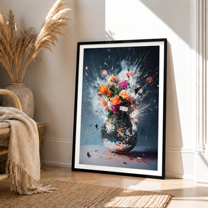 Disco Ball Floral Explosion Wall Art 4