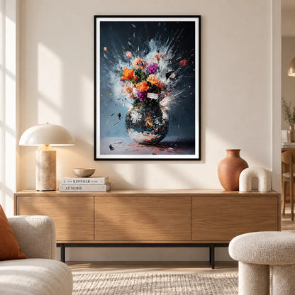 Disco Ball Floral Explosion Wall Art 6