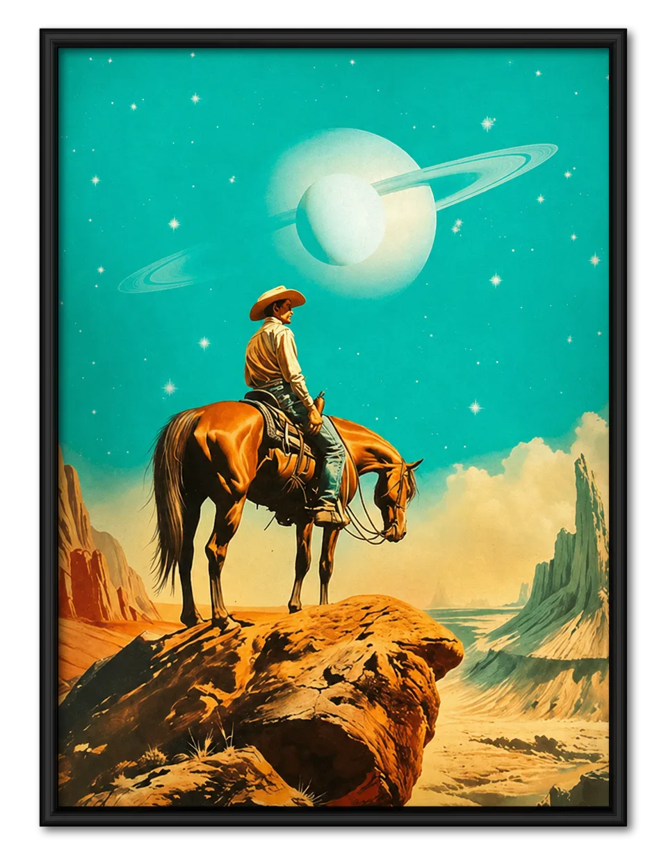 Cosmic Cowboy Desert Wall Art 1