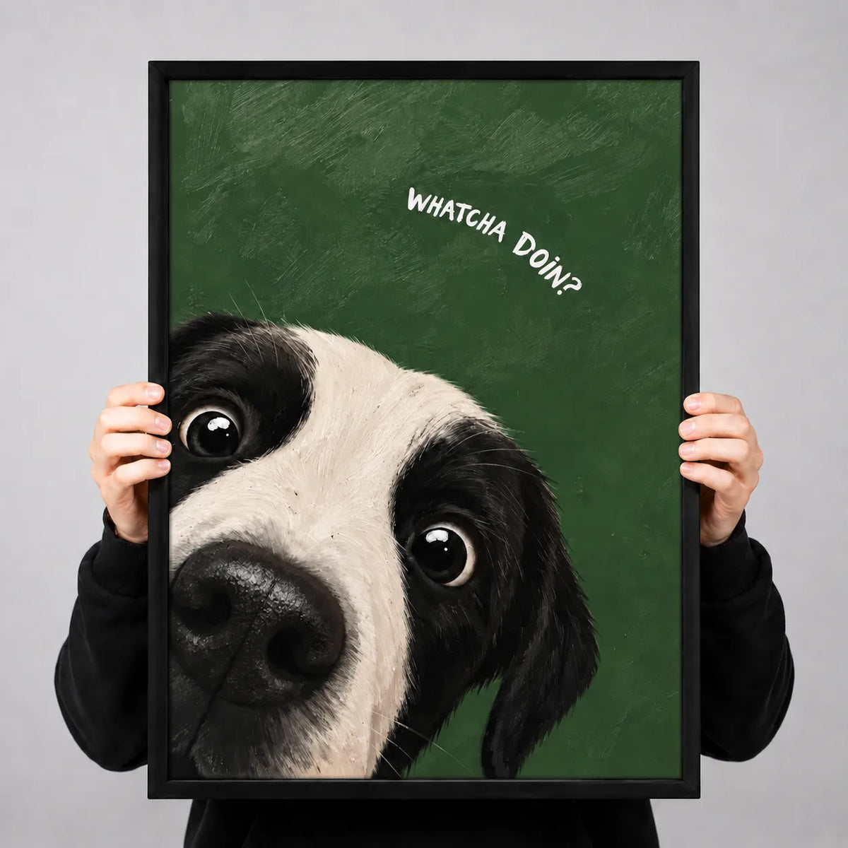 Whatcha Doin’ Curious Dog Wall Art 3