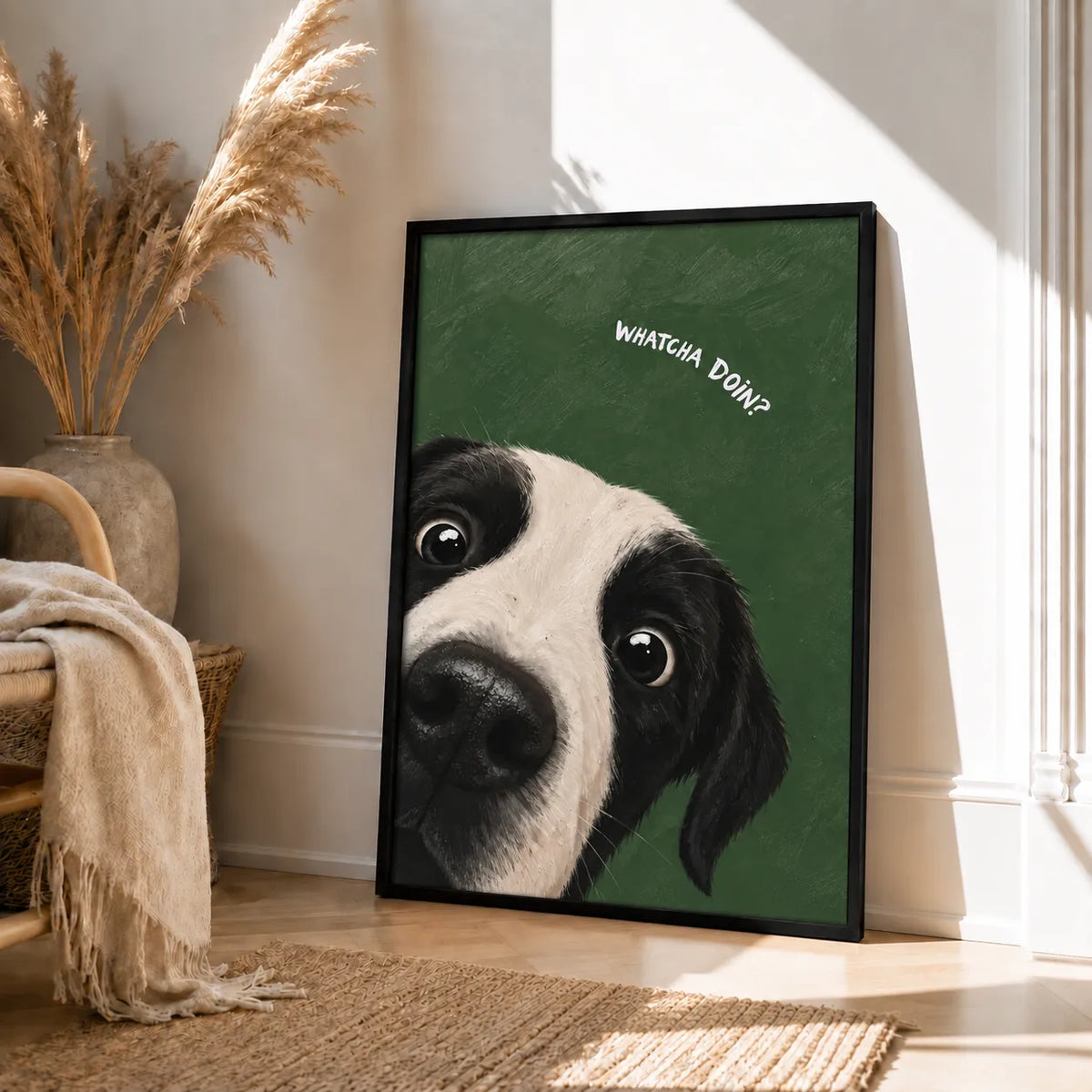 Whatcha Doin’ Curious Dog Wall Art 4