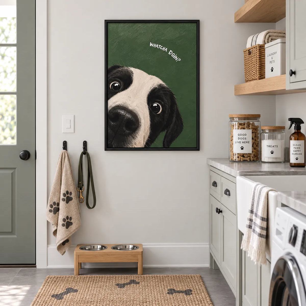 Whatcha Doin’ Curious Dog Wall Art 5