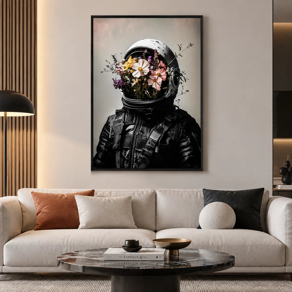 Floral Astronaut Surreal Wall Art 2
