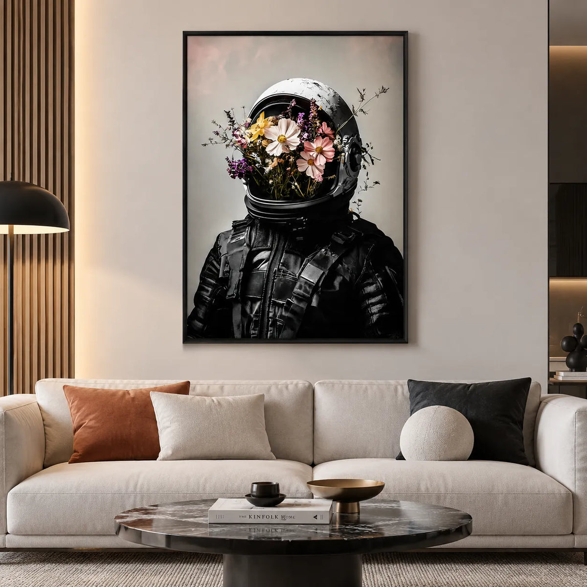 Floral Astronaut Surreal Wall Art 2