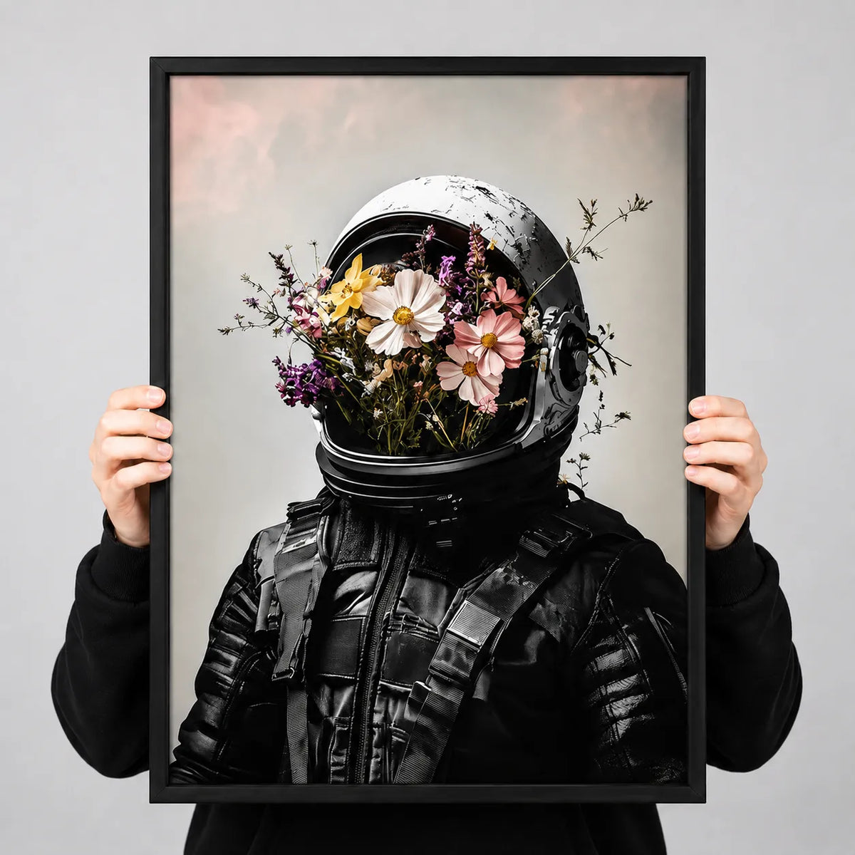 Floral Astronaut Surreal Wall Art 3