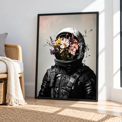 Floral Astronaut Surreal Wall Art 4
